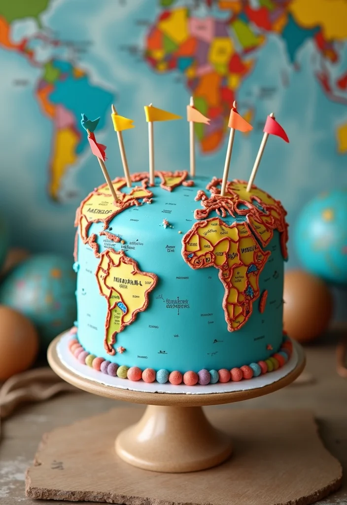 20 Fun and Unique First Birthday Cake Smash Ideas That Will Make Your Photos Pop! (Wait for #6!) - 16. Around the World