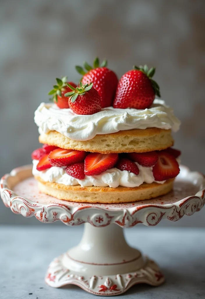 21 Festive Flavor Combinations for 24th Birthday Cakes for Him (Taste the Joy!) - 10. Strawberry Shortcake Extravaganza