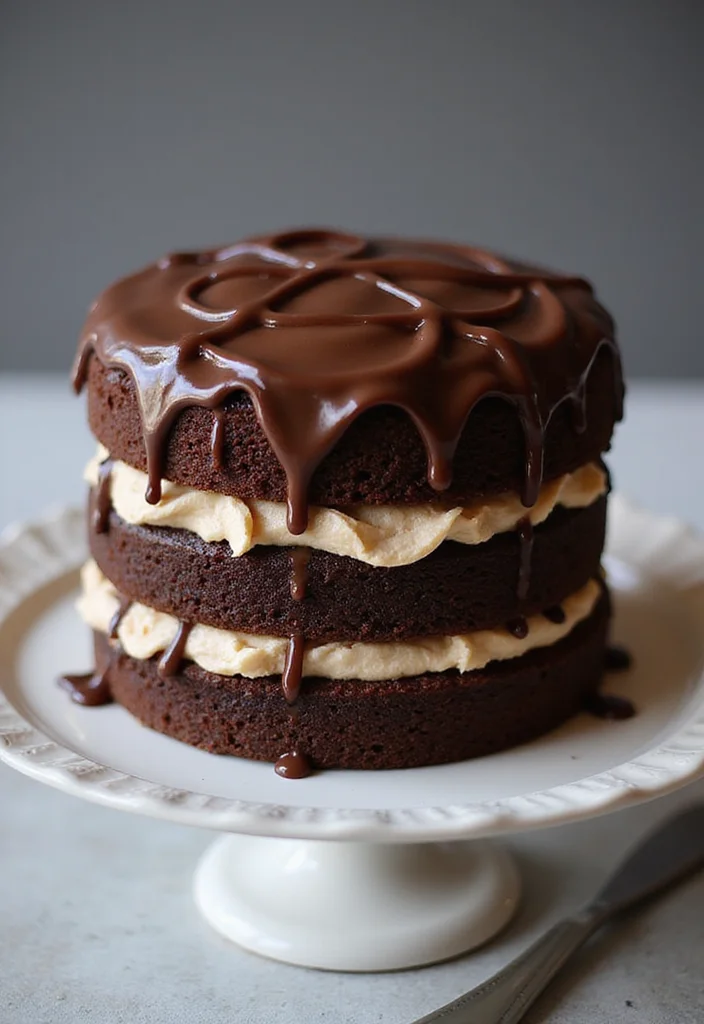 21 Festive Flavor Combinations for 24th Birthday Cakes for Him (Taste the Joy!) - 11. Mocha Fudge Fantasy