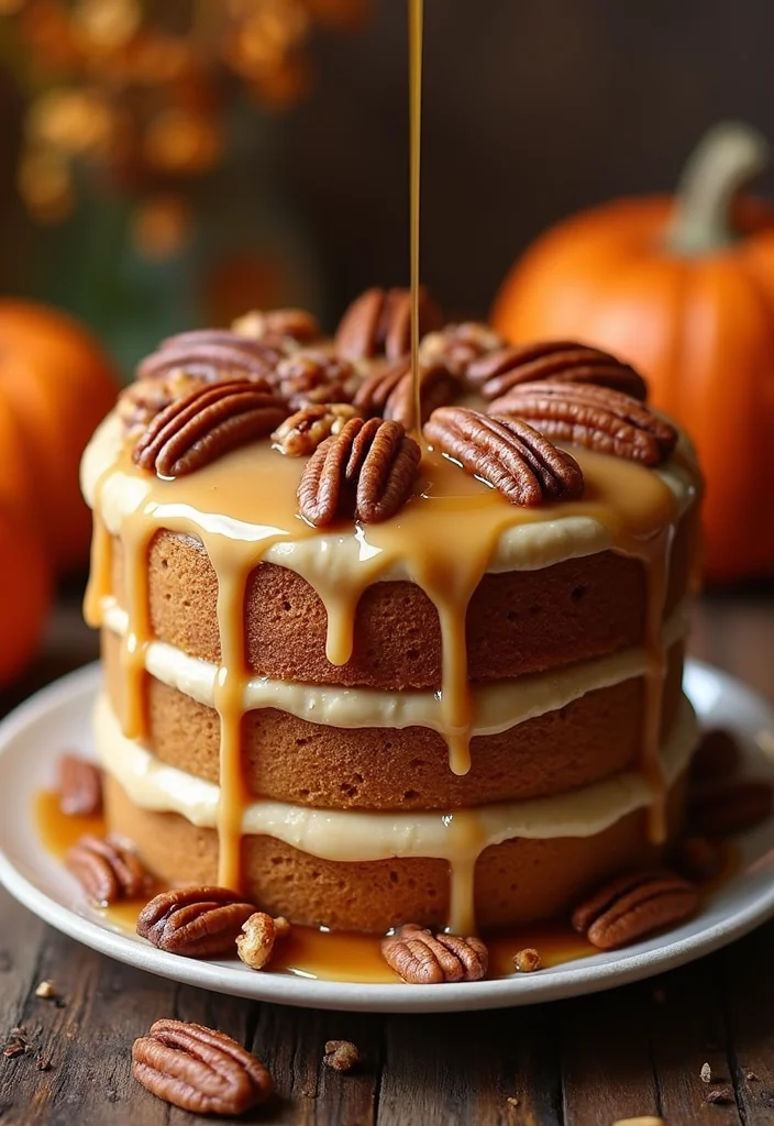 21 Festive Flavor Combinations for 24th Birthday Cakes for Him (Taste the Joy!) - 16. Maple Pecan Indulgence