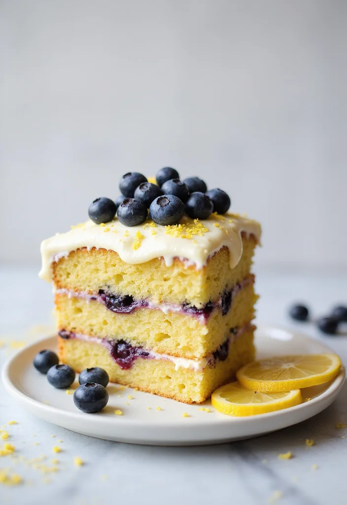 21 Festive Flavor Combinations for 24th Birthday Cakes for Him (Taste the Joy!) - 2. Lemon Blueberry Bliss