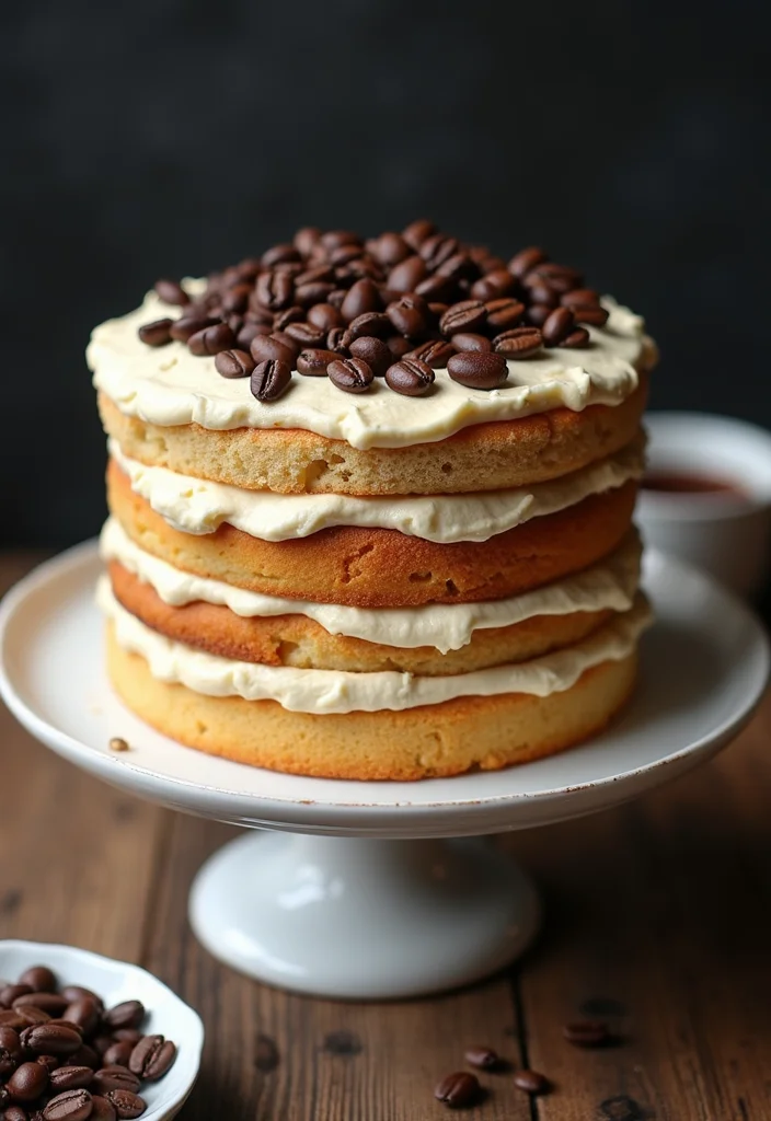 21 Festive Flavor Combinations for 24th Birthday Cakes for Him (Taste the Joy!) - 5. Vanilla Espresso Fusion