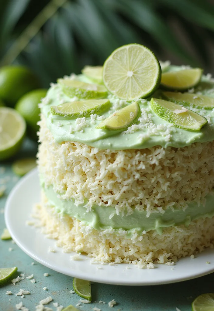 21 Festive Flavor Combinations for 24th Birthday Cakes for Him (Taste the Joy!) - 7. Coconut Lime Paradise