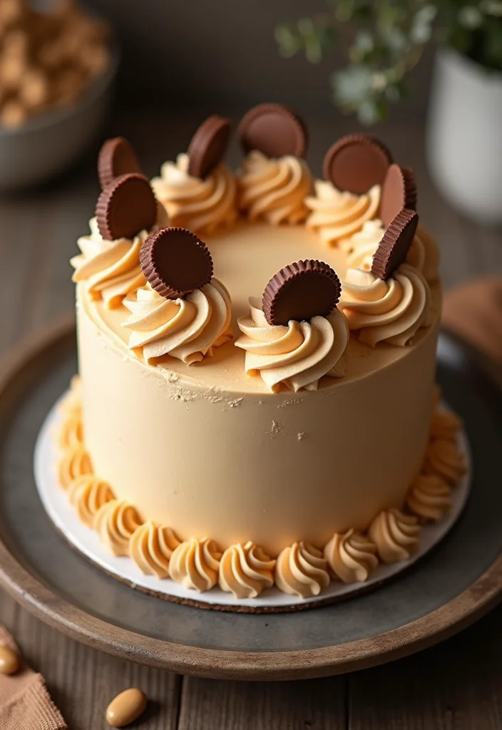 22 Colorful Sheet Cake Ideas That Are as Fun to Make as They Are to Eat! - 10. Peanut Butter Cup Cake