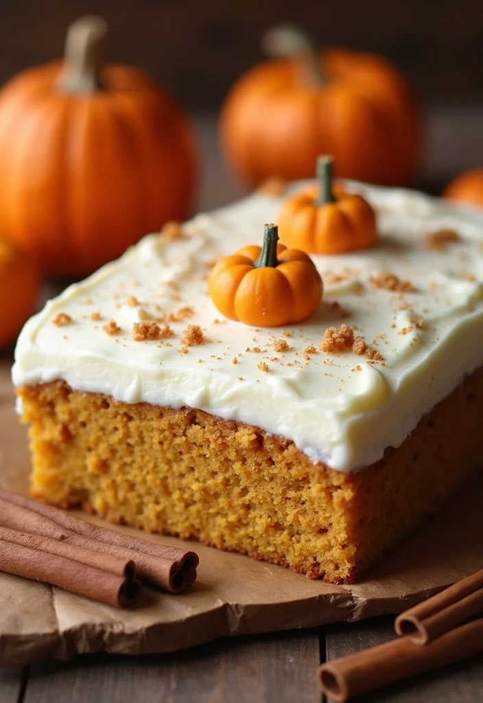 22 Colorful Sheet Cake Ideas That Are as Fun to Make as They Are to Eat! - 11. Pumpkin Spice Sheet Cake