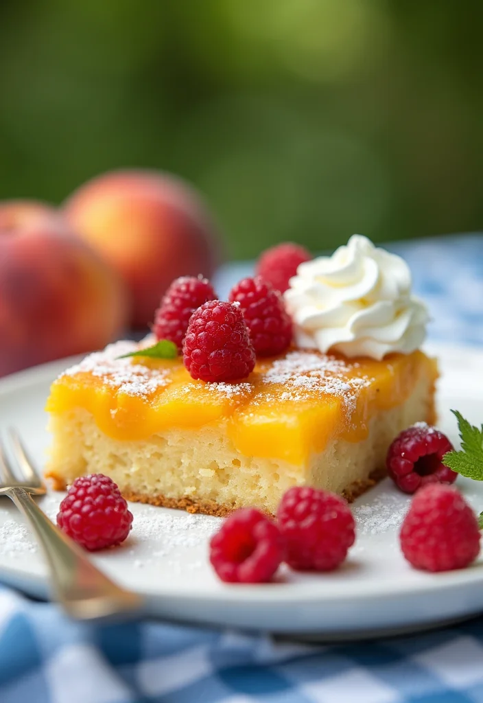 22 Colorful Sheet Cake Ideas That Are as Fun to Make as They Are to Eat! - 14. Peach Melba Sheet Cake