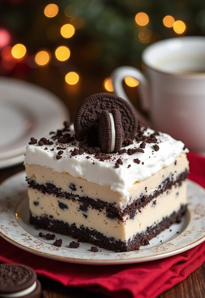 22 Colorful Sheet Cake Ideas That Are as Fun to Make as They Are to Eat! - 7. Cookies and Cream Cake