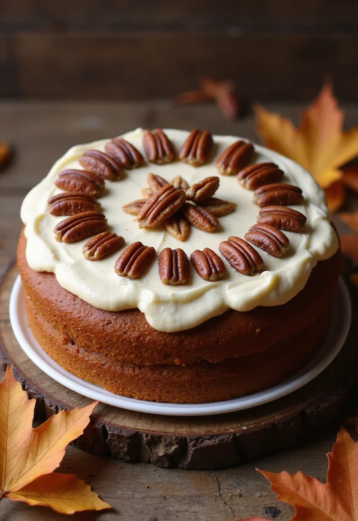 22 Seasonal Birthday Cakes with Fruit That Celebrate Nature's Best Flavors! - 10. Maple Pecan Cake