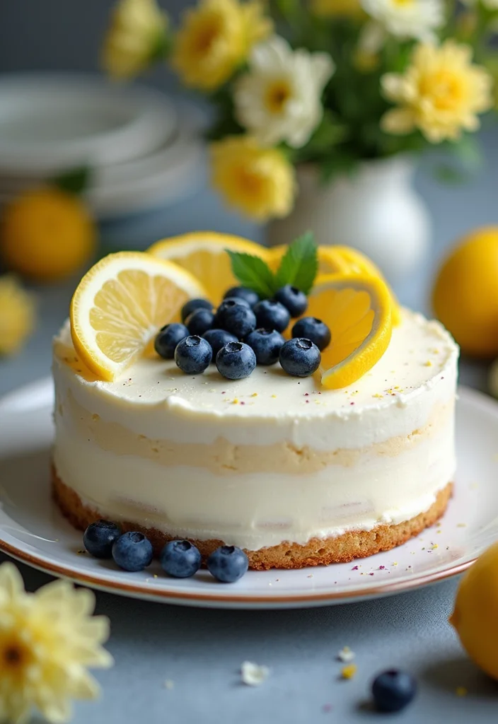 22 Seasonal Birthday Cakes with Fruit That Celebrate Nature's Best Flavors! - 2. Zesty Lemon Blueberry Cake