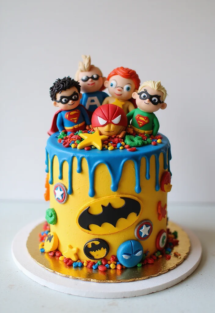 23 Impressive Birthday Cake Designs for Men That Will Steal the Show! - 16. The Superhero Cake