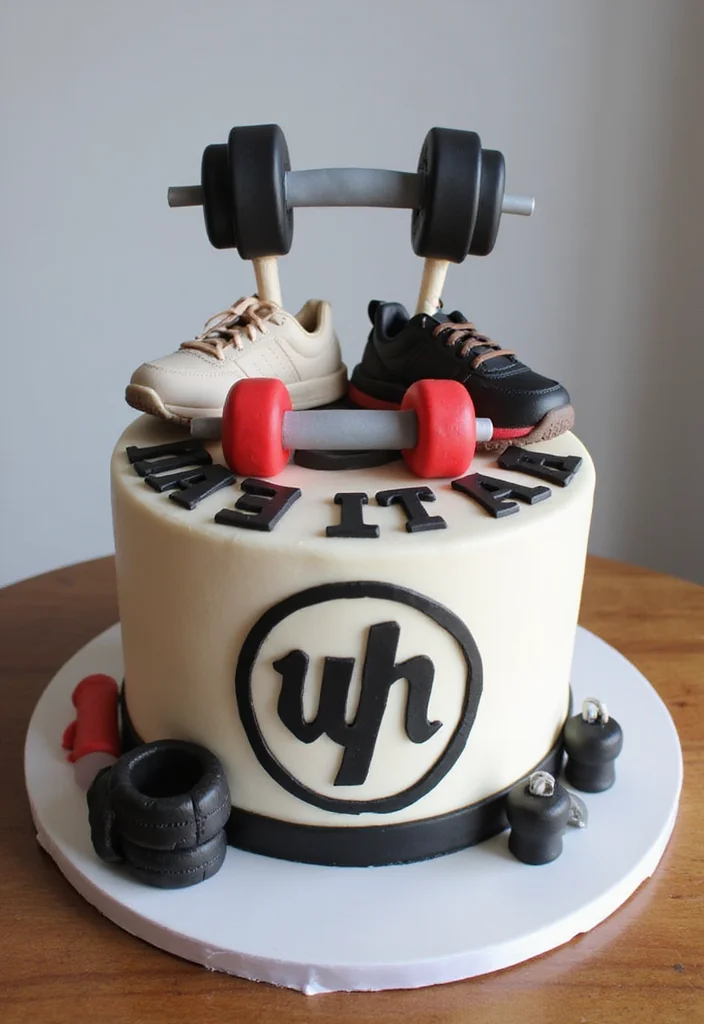 23 Impressive Birthday Cake Designs for Men That Will Steal the Show! - 21. The Fitness Fanatic Cake