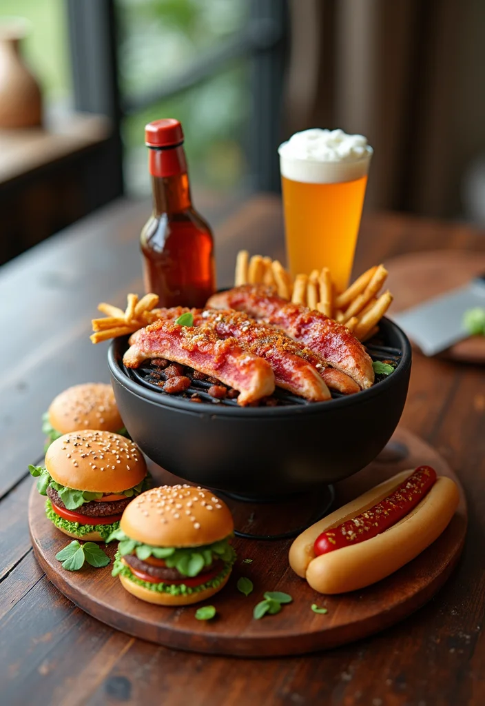 23 Impressive Birthday Cake Designs for Men That Will Steal the Show! - 23. The Beer and Barbecue Cake