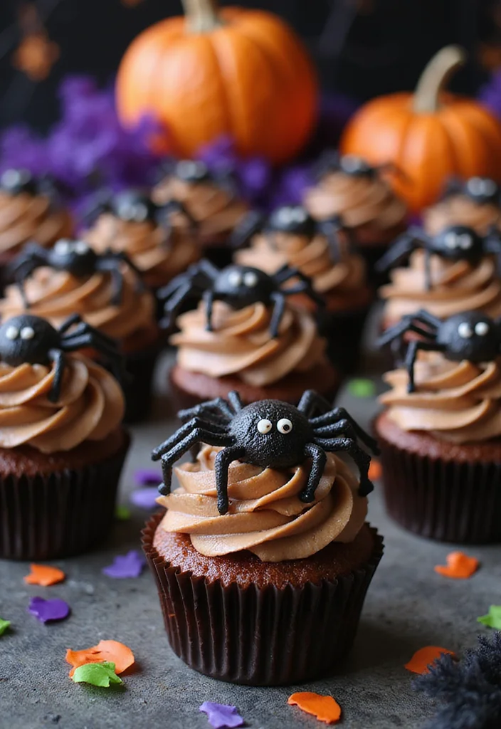 Celebrate Halloween with 8 Easy Cakes That Bring the Family Together! - 7. Spooky Spider Cupcakes