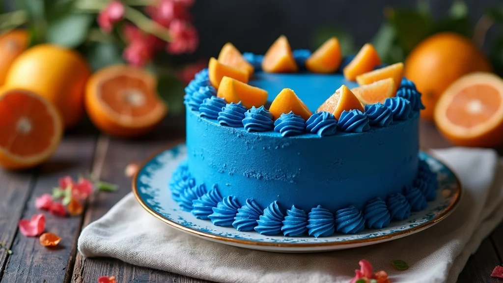 Indulge in the Elegance of a Royal Blue Quince Cake: A Gourmet Experience!