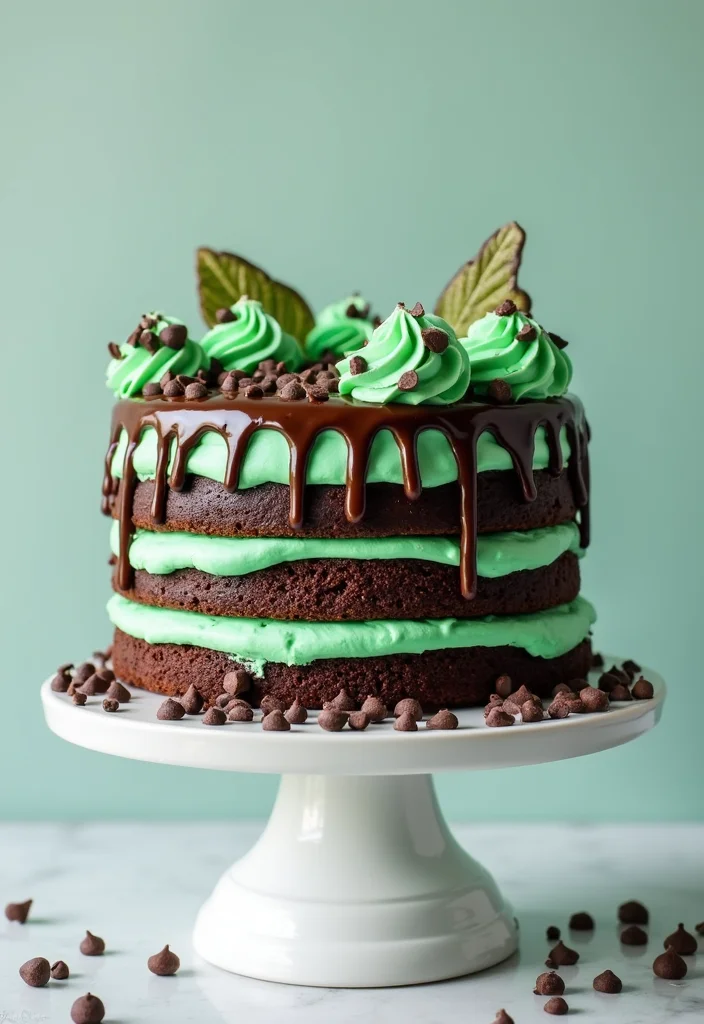 Your Guide to 20 Delectable Lobola Cake Ideas for Every Celebration! - 15. Mint Chocolate Chip Lobola Cake