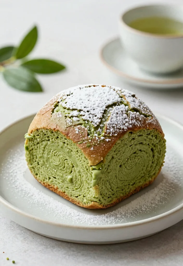 15 Brioche Bread Pudding Ideas Rich Bakery Style - 15. Matcha Green Tea Brioche Bread Pudding 1