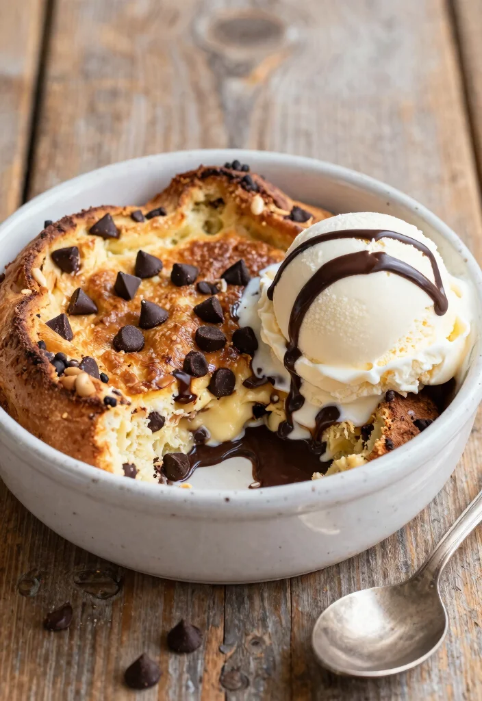 15 Brioche Bread Pudding Ideas Rich Bakery Style - 2. Chocolate Chip Brioche Bread Pudding 1
