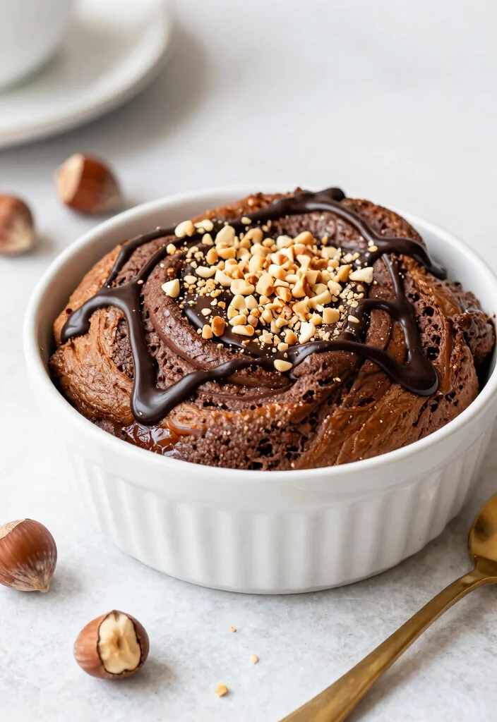 15 Brioche Bread Pudding Ideas Rich Bakery Style - 7. Chocolate Hazelnut Brioche Bread Pudding 1