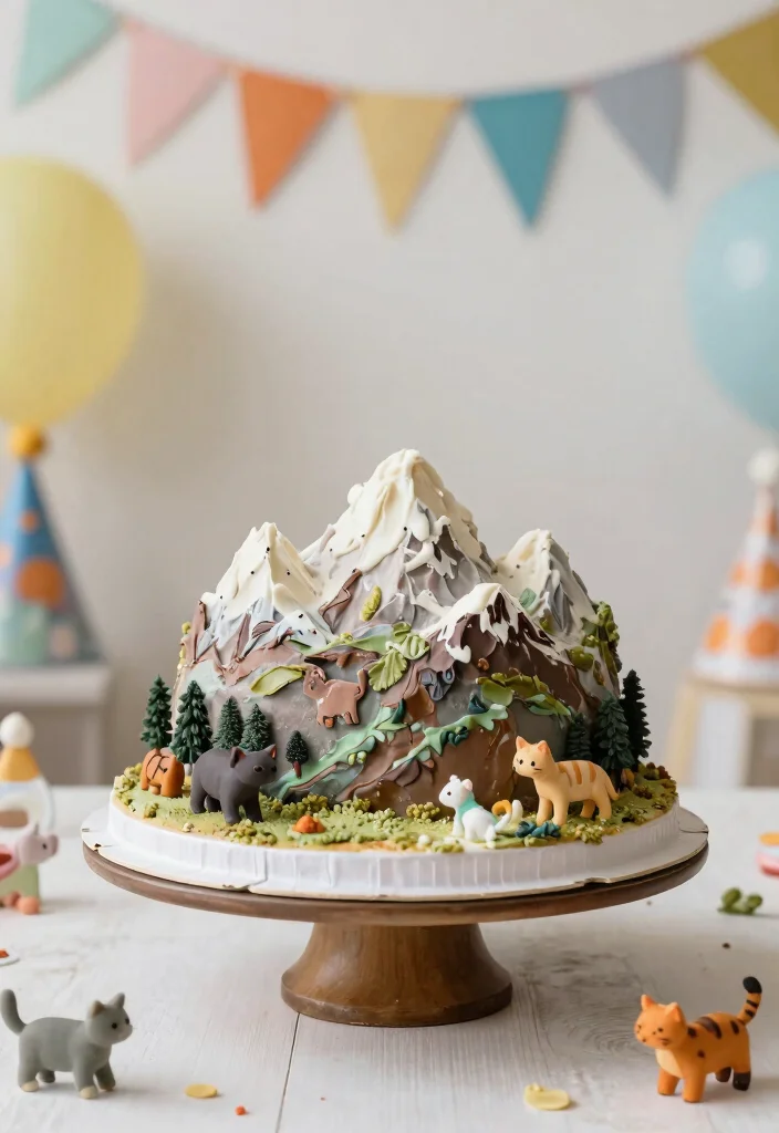 15 Cat Birthday Cake Ideas: Cute Whimsical Themes - 14. Adventure Cat Cake 1