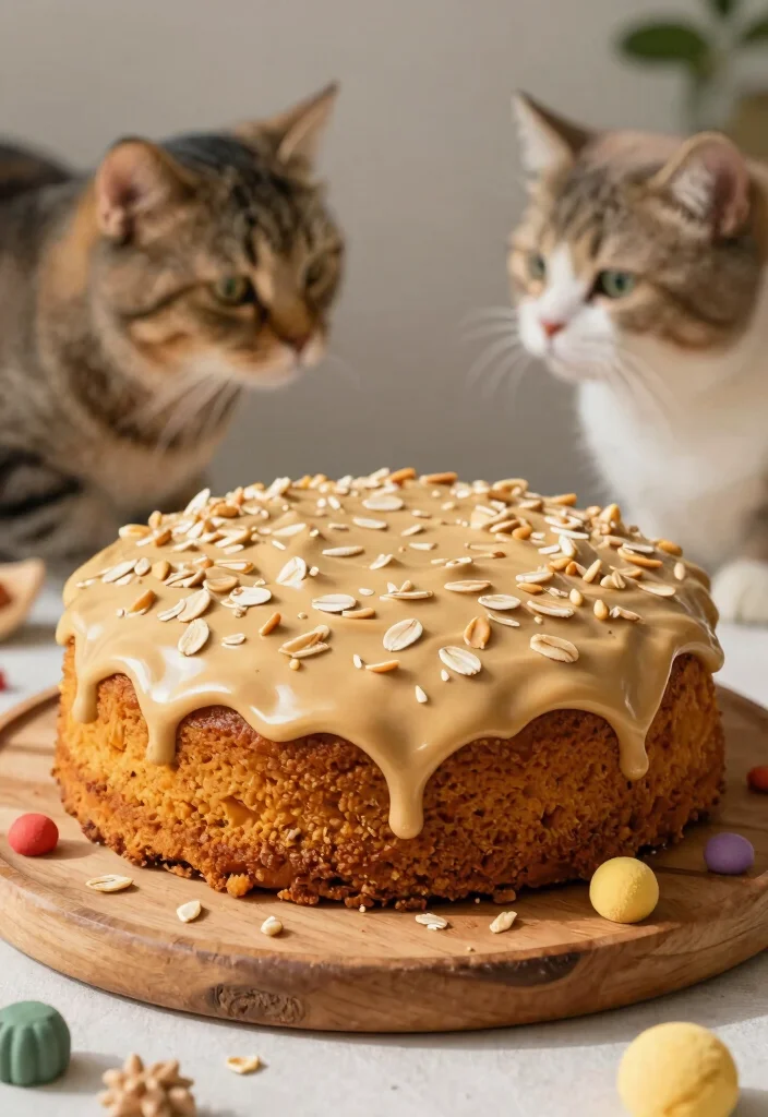 15 Cat Birthday Cake Ideas: Cute Whimsical Themes - 5. Sweet Potato & Peanut Butter Cake 1