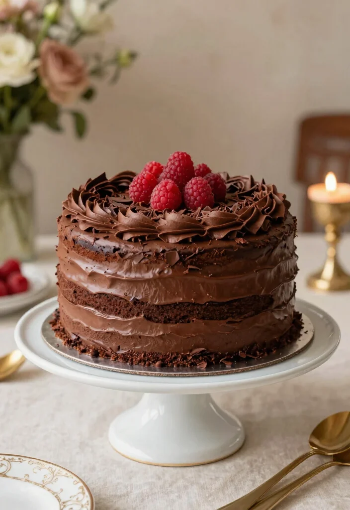 15 Classy 80th Birthday Cake Ideas for Men That Are Timelessly Elegant - 1. Vintage Chocolate Layer Cake 1