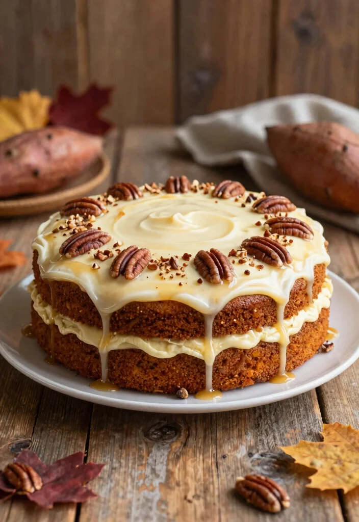 15 Classy 80th Birthday Cake Ideas for Men That Are Timelessly Elegant - 14. Sweet Potato Cake with Maple Frosting 1