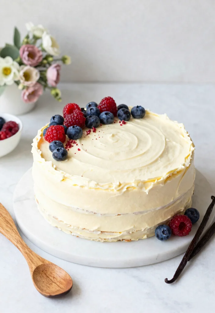 15 Classy 80th Birthday Cake Ideas for Men That Are Timelessly Elegant - 2. Classic Vanilla Bean Cake 1