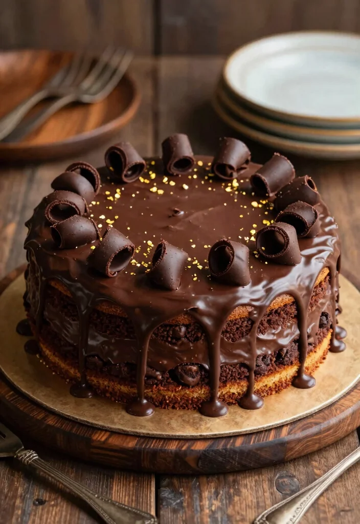 15 Classy 80th Birthday Cake Ideas for Men That Are Timelessly Elegant - 6. Gourmet Chocolate Chip Cake 1