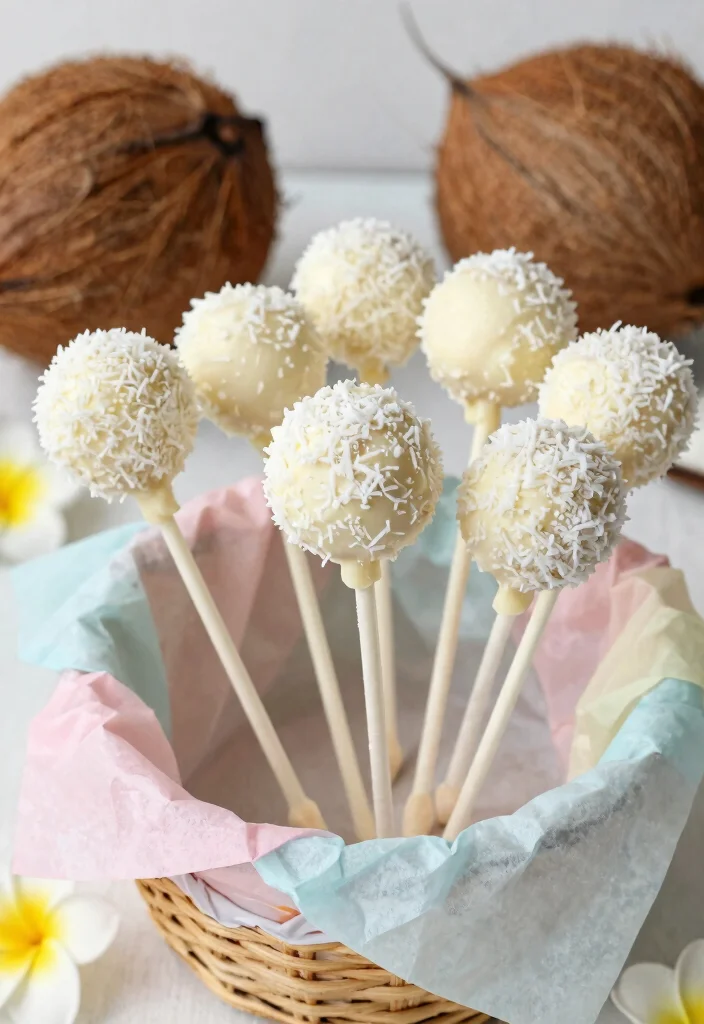 15 Easter Cake Pops Ideas: Pastel Festive Treats - 7. Coconut Cream Cake Pops 1