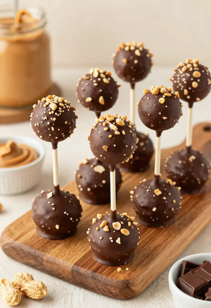 15 Easter Cake Pops Ideas: Pastel Festive Treats - 8. Peanut Butter Cup Cake Pops 1