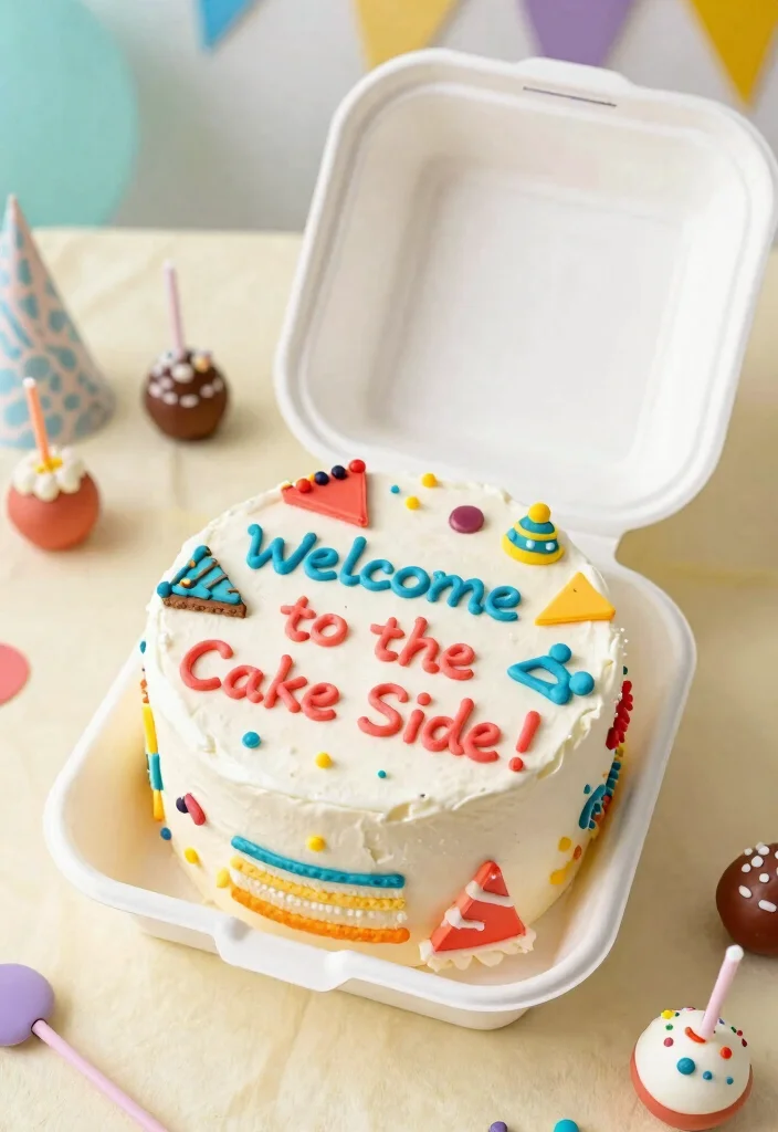 15 Frases Bento Cake Aniversario Ideas Cute Message Styles - 5. Cute & Charming: 'Welcome to the Cake Side!' 1