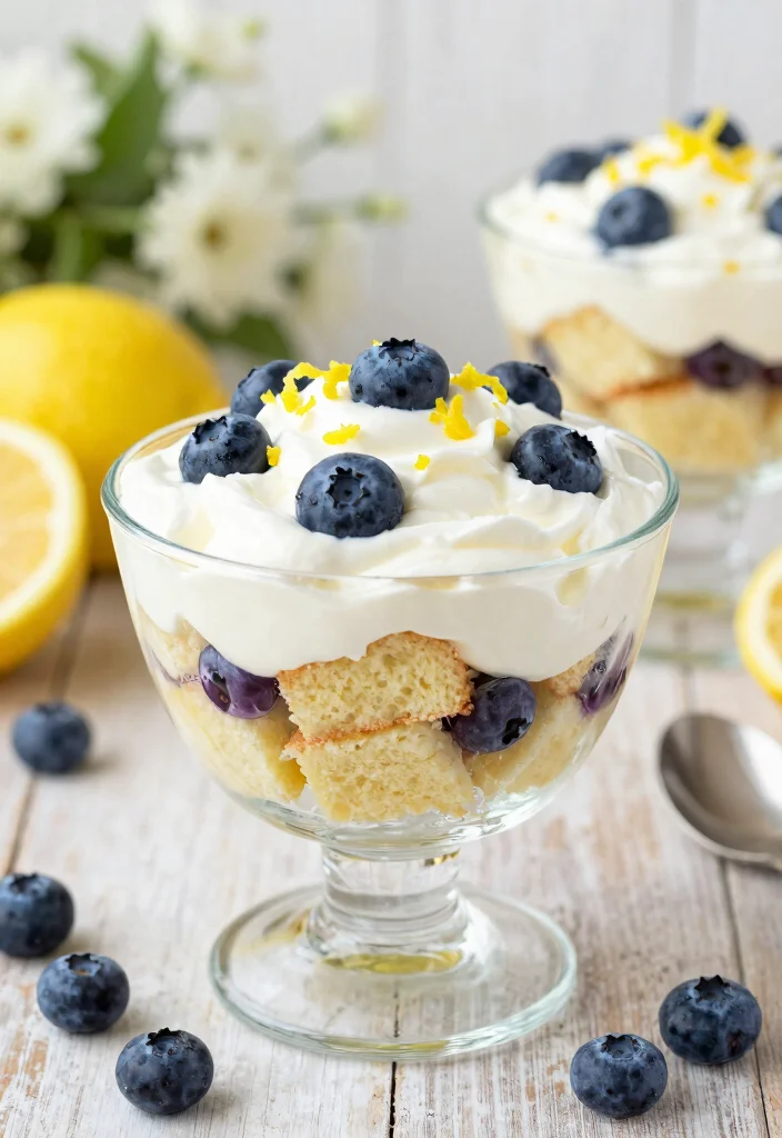 15 Lemon Blueberry Pound Cake Ideas Fresh Soft Crumb - 11. Lemon Blueberry Pound Cake Trifle 1