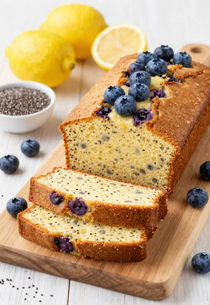 15 Lemon Blueberry Pound Cake Ideas Fresh Soft Crumb - 13. Lemon Blueberry Pound Cake with Chia Seeds 1