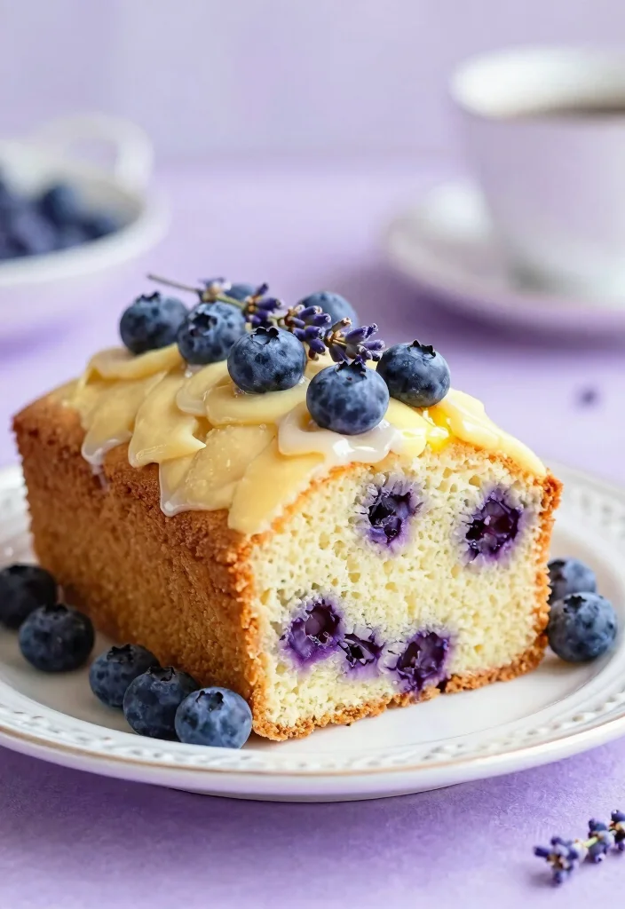 15 Lemon Blueberry Pound Cake Ideas Fresh Soft Crumb - 8. Lemon Blueberry Pound Cake with Lavender 1