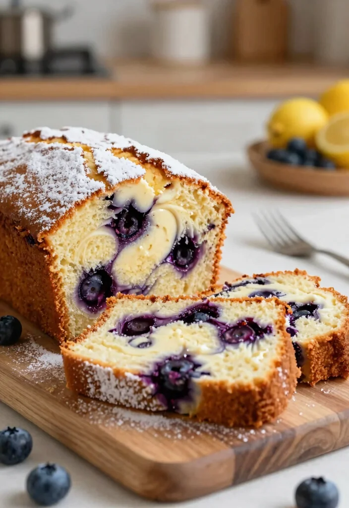 15 Lemon Blueberry Pound Cake Ideas Fresh Soft Crumb - 9. Lemon Blueberry Pound Cake with Cream Cheese Swirl 1