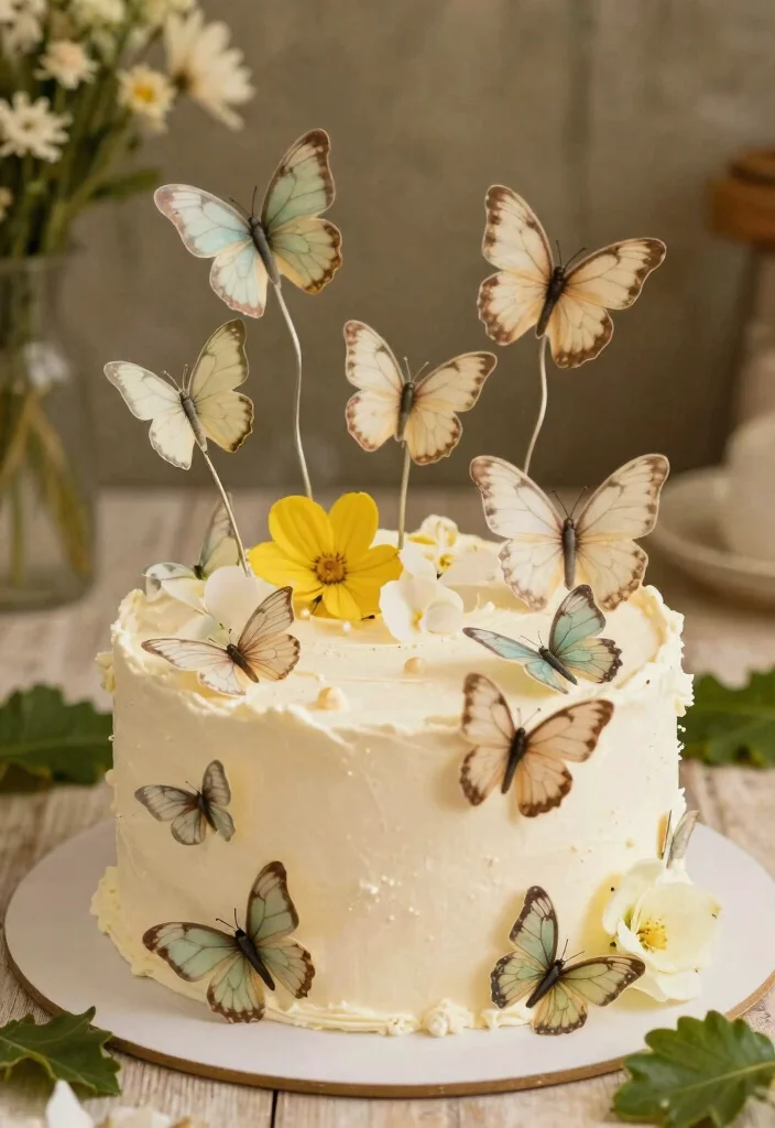 15 Pink Butterfly Cake Topper Printable Ideas Cute Decor - 15. Seasonal Butterfly Designs 1