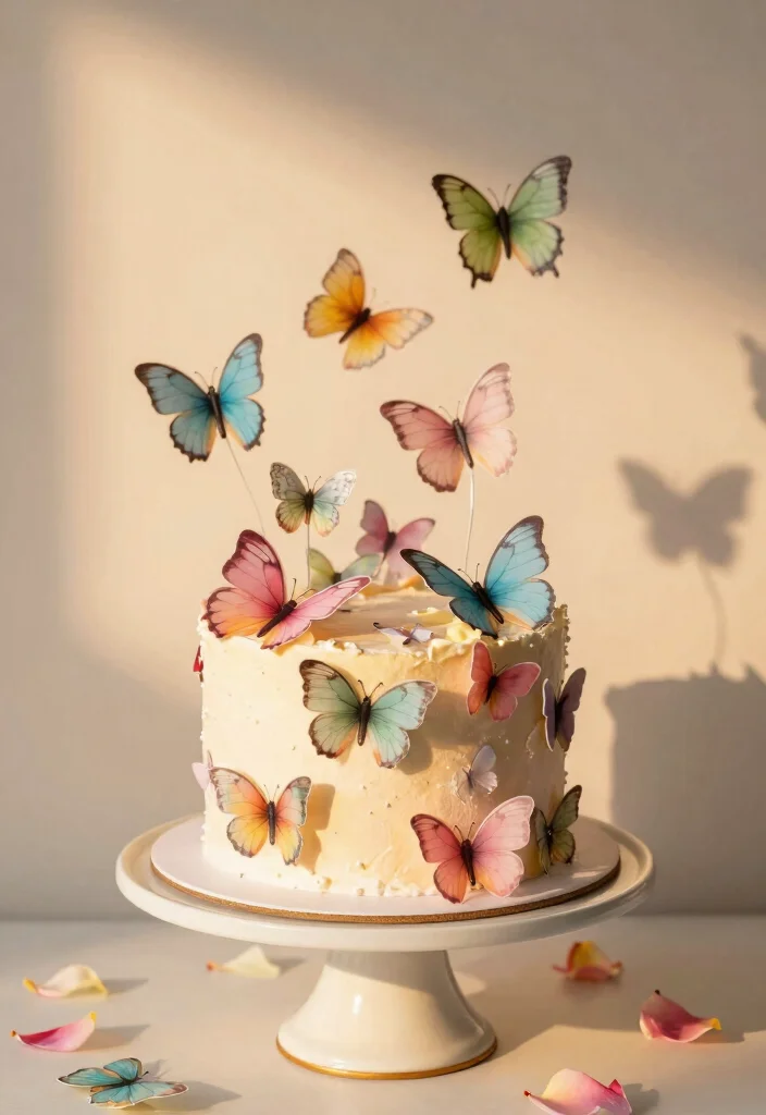 15 Pink Butterfly Cake Topper Printable Ideas Cute Decor - 3. Playful 3D Butterfly Toppers 1