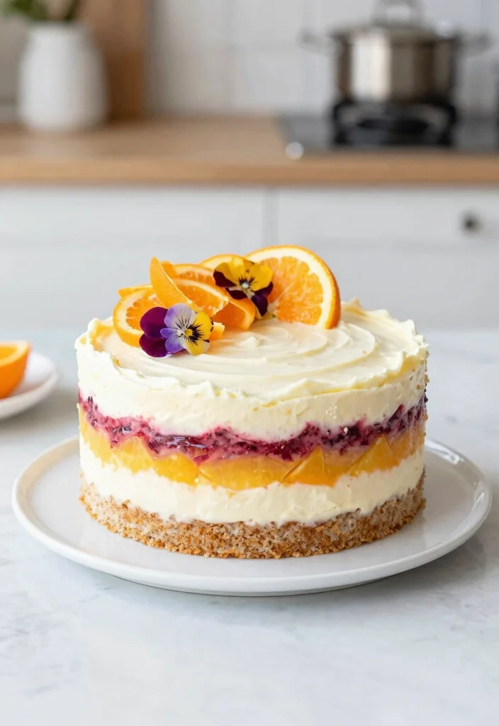 15 Pink Minimalist Cake Ideas for a Clean Modern Look - 15. Citrus Hibiscus Layer Cake 1
