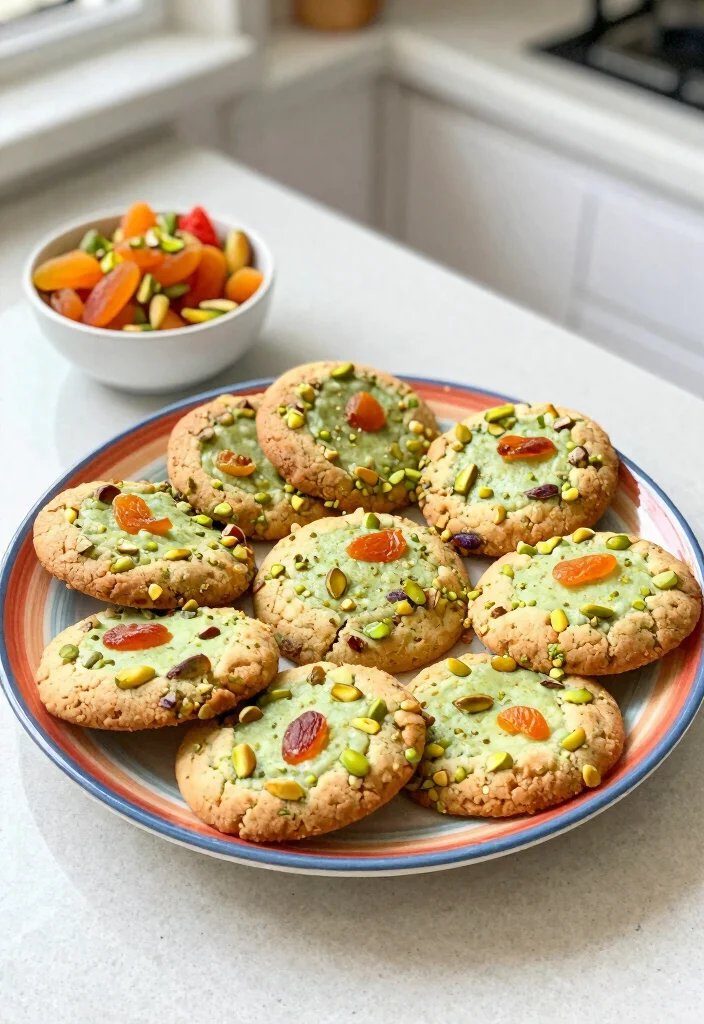 15 Pistachio Pudding Cookies Ideas: Soft Nutty Treats - 15. Pistachio Pudding Cookies with Dried Fruits 1