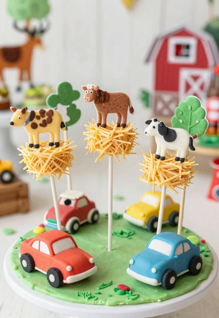 15 Race Car Cake Pops Ideas Fast Fun Treats - 14. Farm Racing Car Cake Pops 1