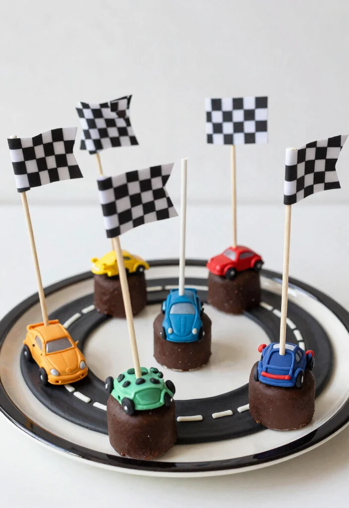 15 Race Car Cake Pops Ideas Fast Fun Treats - 7. Race Track Cake Pops 1