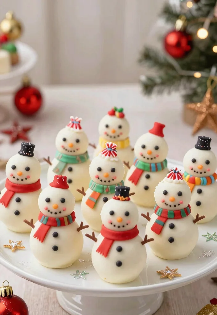 15 Snowman Cake Pops Ideas for Winter Holiday Fun - 4. Mini Snowman Cake Pops 1