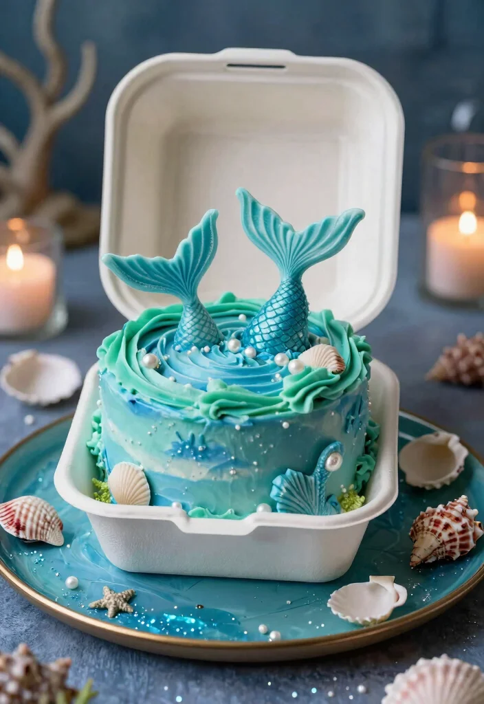 15 Sweet 16 Bento Cake Ideas: Cute & Trendy Celebrations - 15. Magical Mermaid 1
