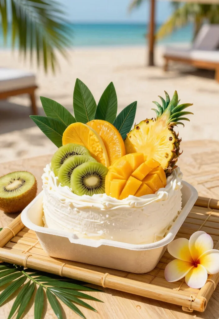 15 Sweet 16 Bento Cake Ideas: Cute & Trendy Celebrations - 4. Tropical Paradise 1