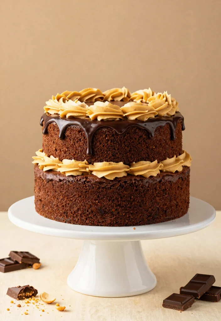 15 Two Tier Chocolate Cake Ideas Classic Elegant Height - 12. Chocolate Peanut Butter Bliss Cake 1