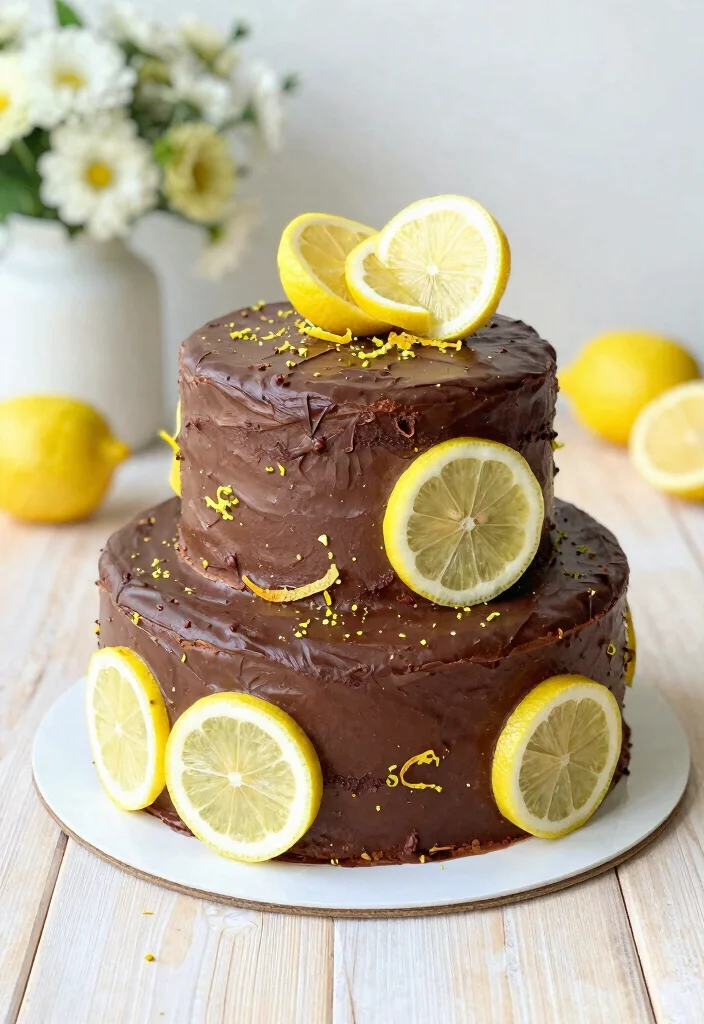 15 Two Tier Chocolate Cake Ideas Classic Elegant Height - 14. Chocolate Lemon Zest Cake 1