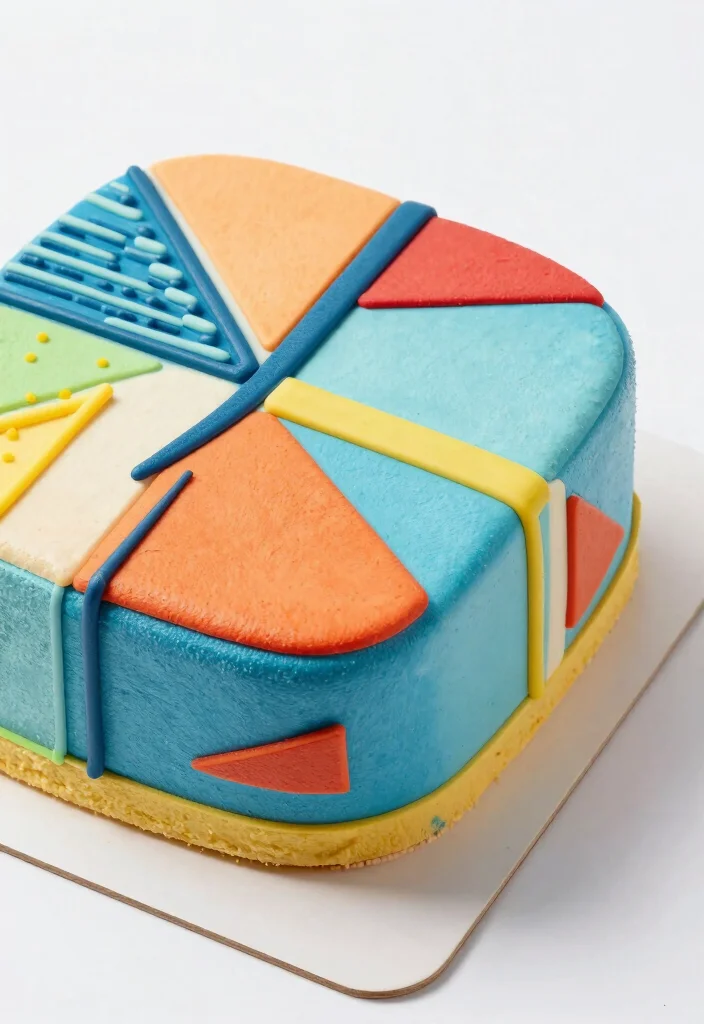 16 Bento Cake Design Aesthetic Ideas: Minimal, Cute, and Trendy - 2. Geometric Patterns 1