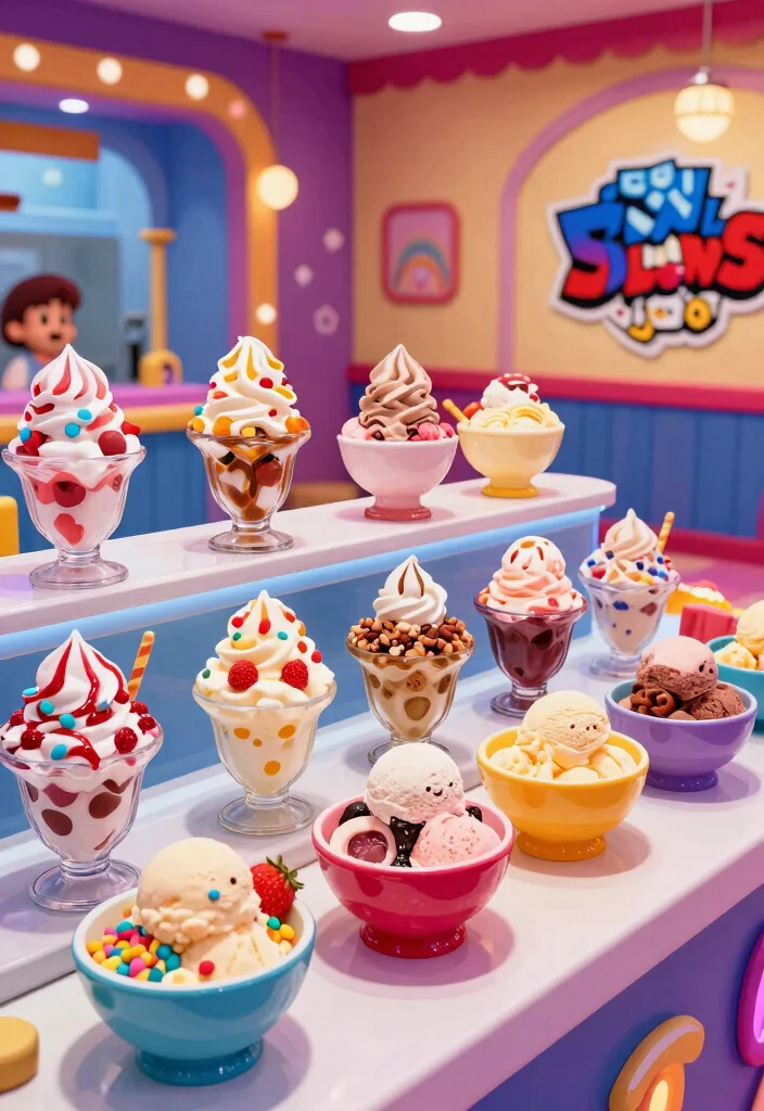 16 Brawl Stars Cake Birthday Ideas Gamer Party Hit - 16. Brawl Stars-themed Ice Cream Sundaes 1