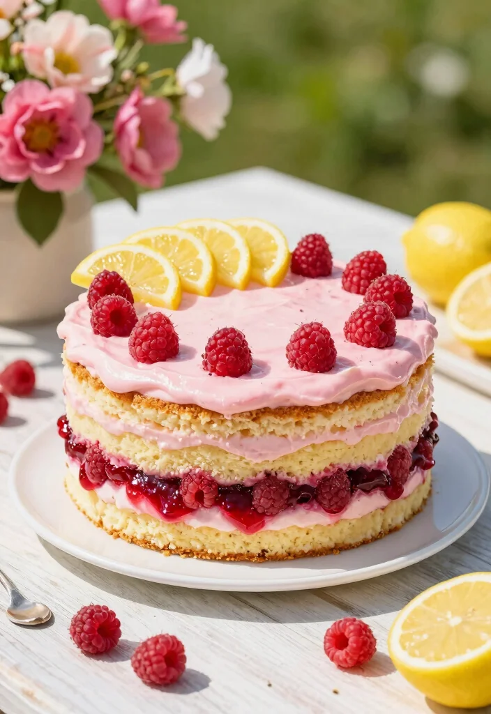 16 Chic and Fun 27th Birthday Cake Ideas for a Celebration to Remember - 11. Raspberry Lemonade Cake 1