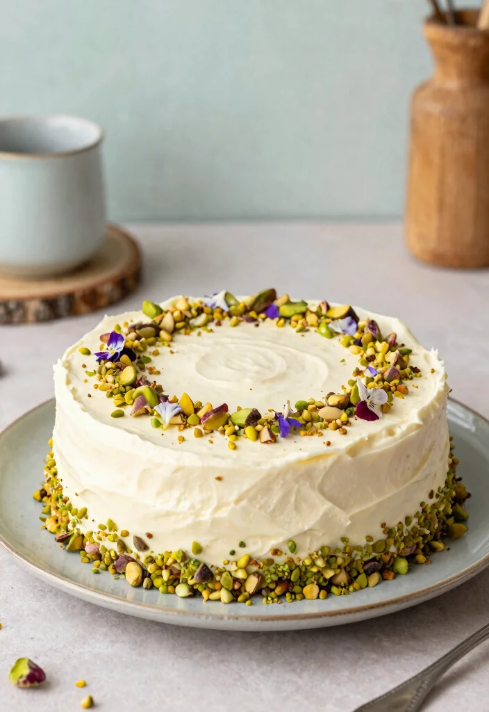16 Chic and Fun 27th Birthday Cake Ideas for a Celebration to Remember - 12. Pistachio Cake 1